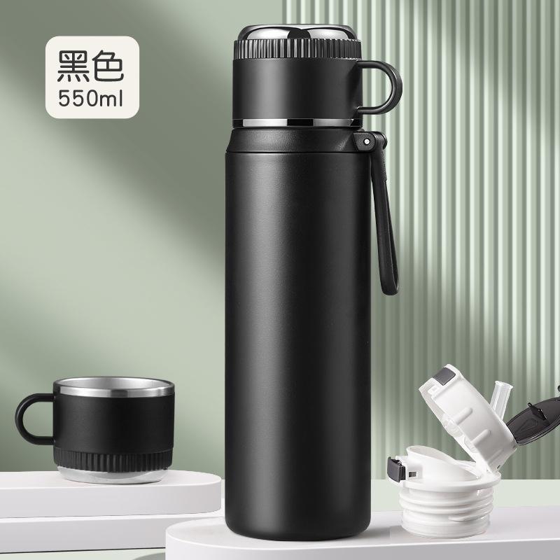 New 111 Thermos Cup Women's High Value Portable Water Cup Large Capacity Student Outdoor Sports Straw Cup Premium Sense