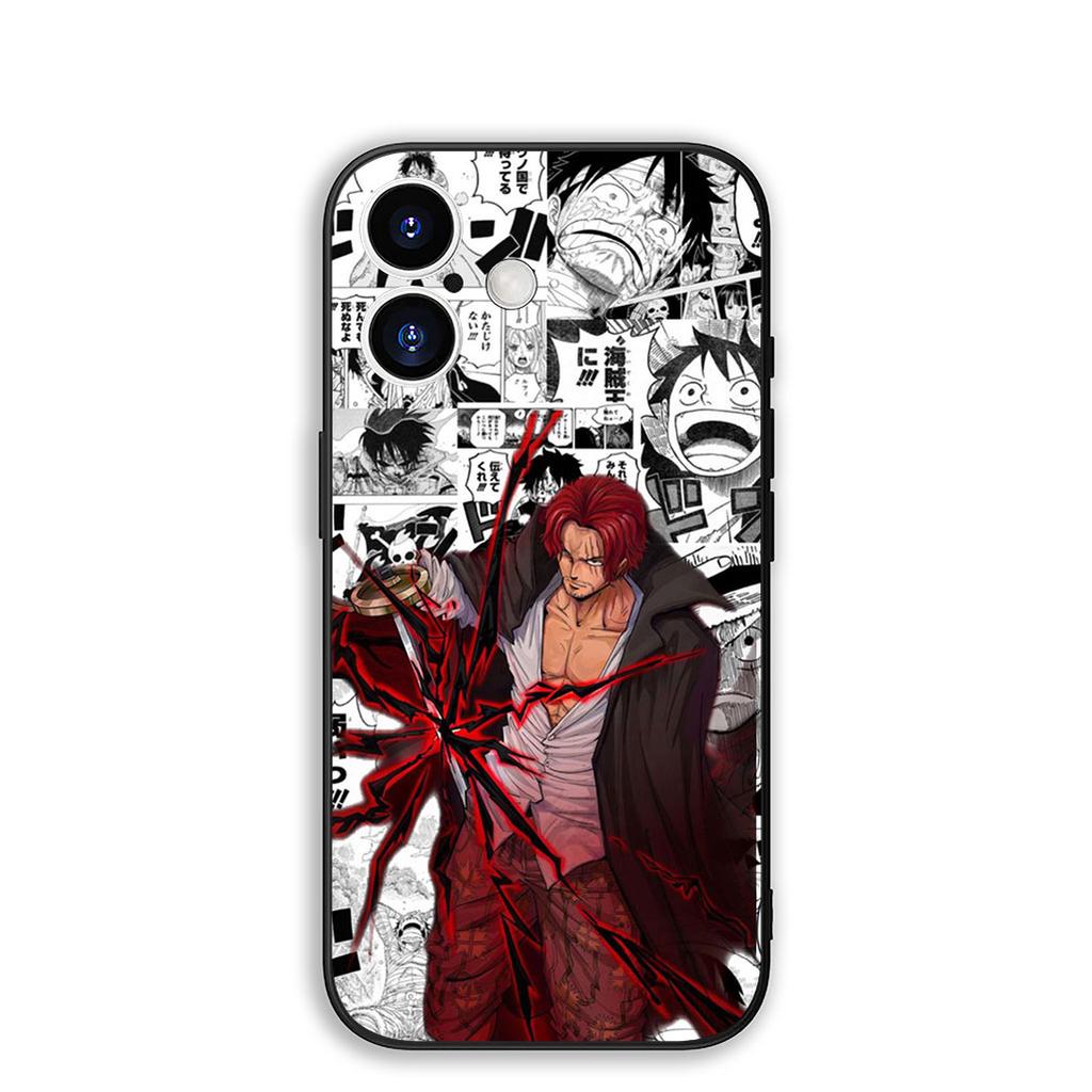 for Motorola Moto G82 G20 G22 G23 G32 G8 G7 G9 Power Plus G41 G30 G71 E22 E13 E20 E32 Case Shanks Red Hair One Pieces Luffy