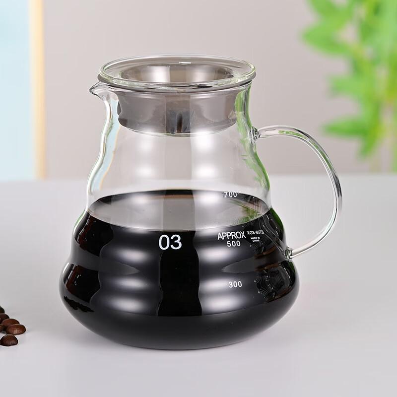 ZISIZ Cloud Glass Pour-Over Coffee Maker Set