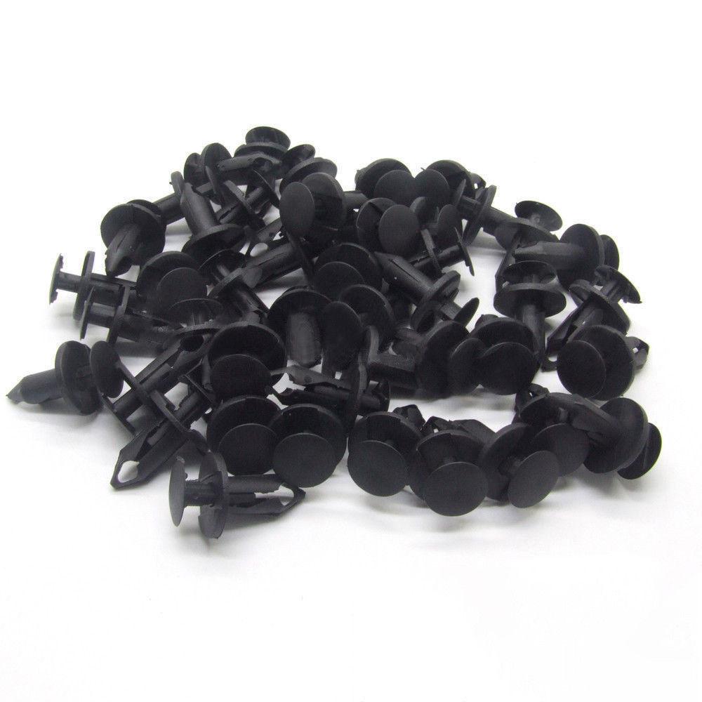 20mm Head Dia Push-Type Retainer Clip Fasteners Clips Plastic Rivet Set 50 Pcs