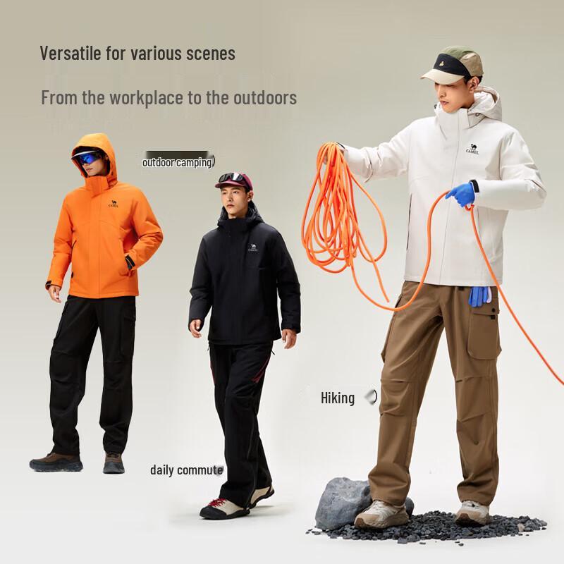 Camel Men's Water-Repellent Windproof Padded Jacket