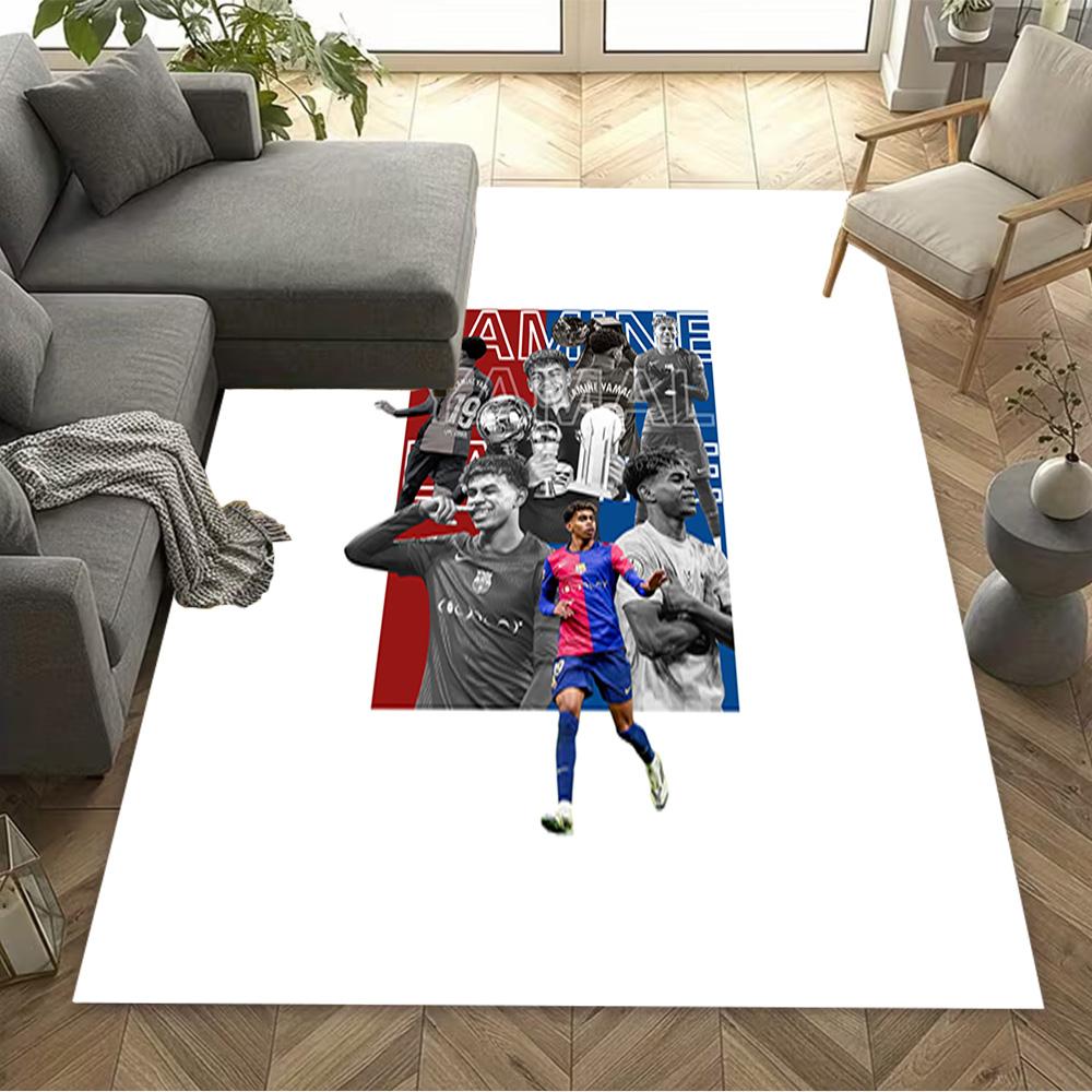 Yamal's Barcelona Debut Floor Mat Design for Study room Playrooms Dining Room Hallway Anti-slip Rug Office home decor Best for Christmas