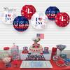 Paper Lantern Festive Independence Day Decoration USA Themed Pattern Hanging Paper Lantern Party Home Decor