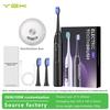 YBK Waterproof Ultrasonic Sonic Electric Toothbrush USB Wireless Rechargeable Soft Teeth Whitening Brush for Household Use