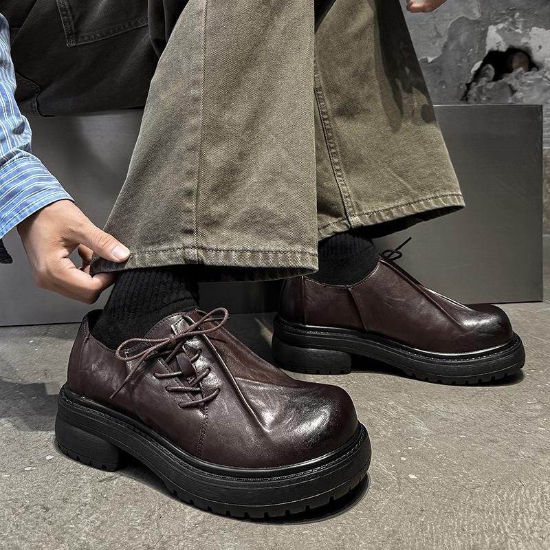 

Модные туфли дерби для мужчин в британском стиле, черные, роскошные дизайнерские туфли, платформа с увеличением внутренней высоты, кожаные туфли, zapatos de hombre 46