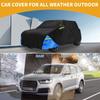 Motoforti Waterproof Car Cover Car Outdoor Full Car Cover for Mini Cooper 4DR 2014-2024 210DBlack Blue with Door Zipper