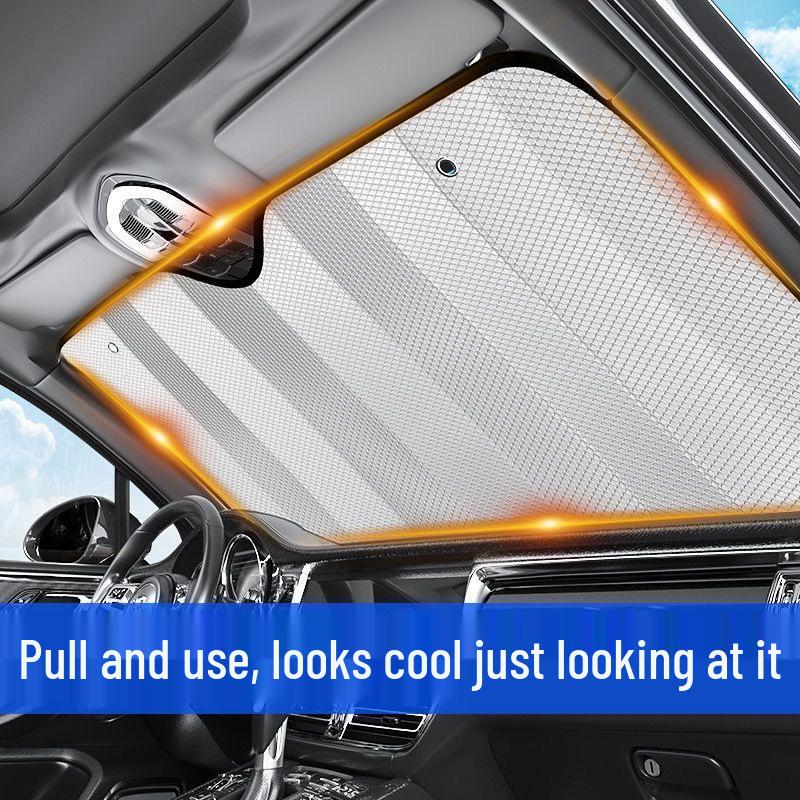 Thickened Laser Sun Visor: UV-Protective, Heat-Insulating Car Windshield Sunshade with Suction Cup Design
