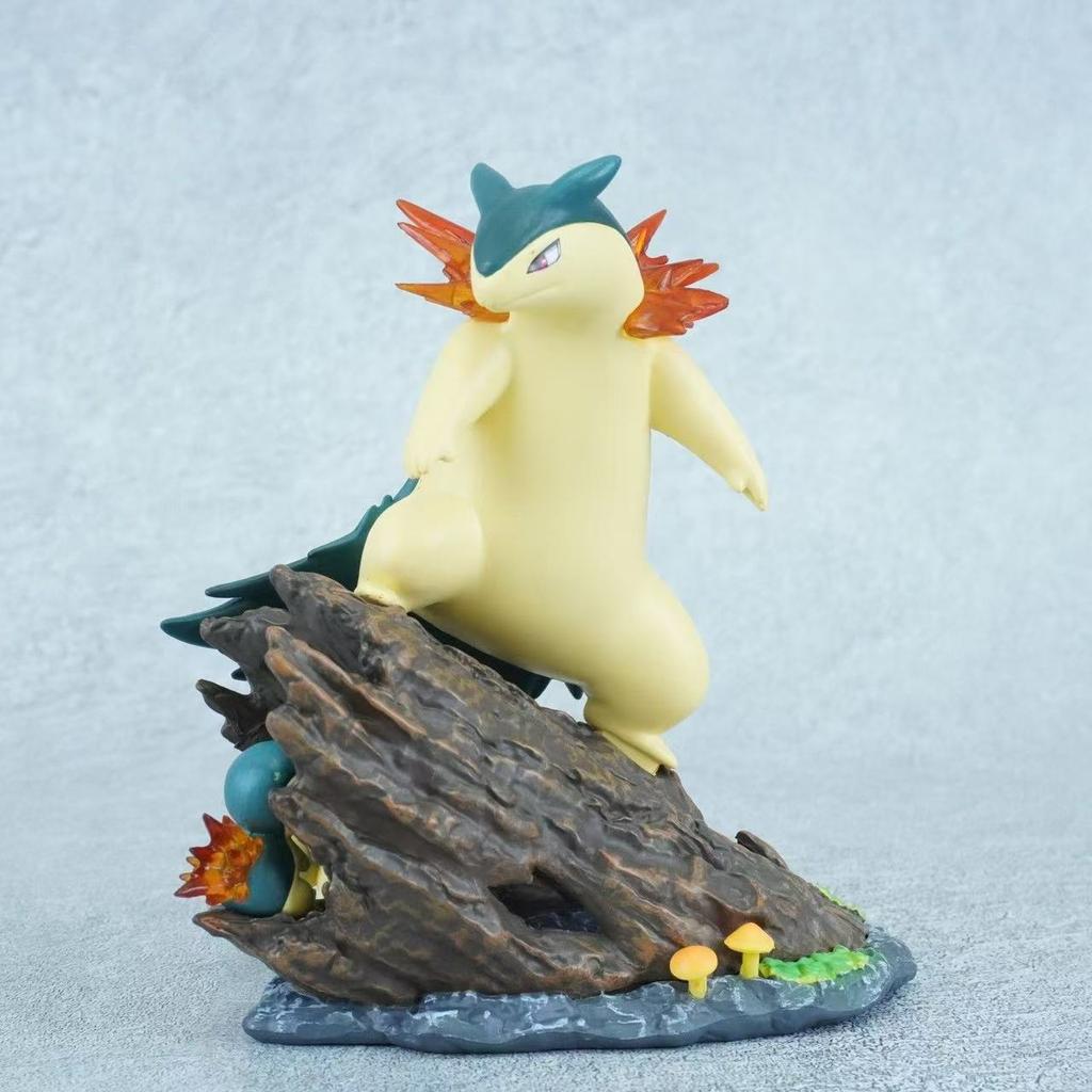 Anime  Figure Typhlosion Evolutionary Group Cartoon Model Collect Pvc Statue Decoration Birthday Toys Gift