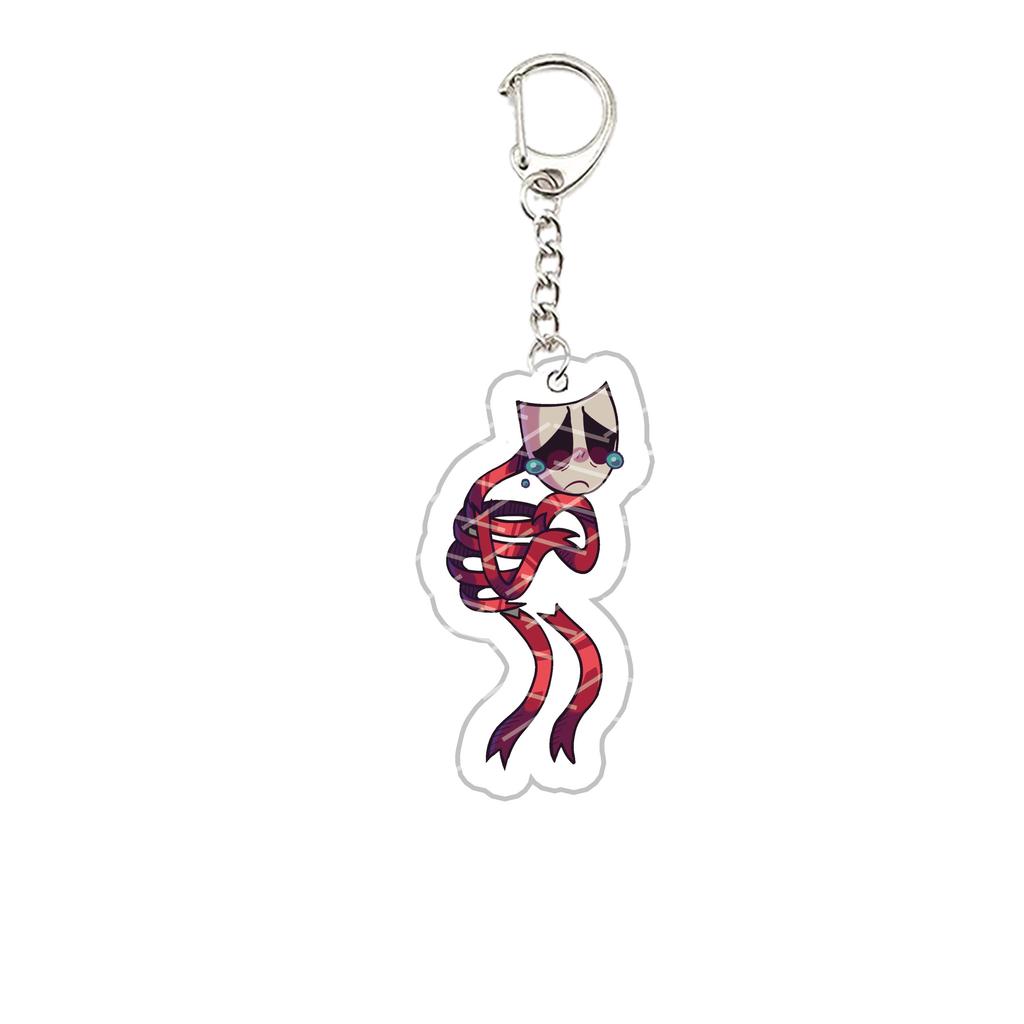 Acryl De Verbazingwekkende Digitale Circus Sleutelhanger Pomni Jax Ragatha Gangle Kinger Sleutelhanger Sleutelketting voor Accessoires Tas Fans Cadeau