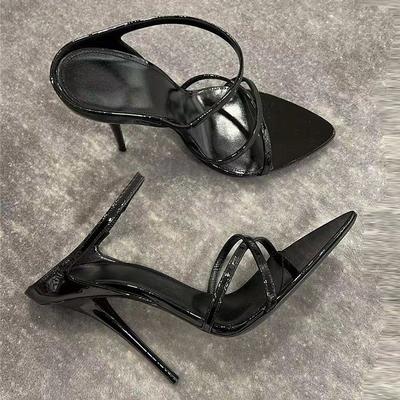 Chaussures de mode pour femmes 2025 Été Bout ouvert Pantoufles pour femmes Mode Extérieur Fête Sexy Escarpins élégants à talons hauts grande taille