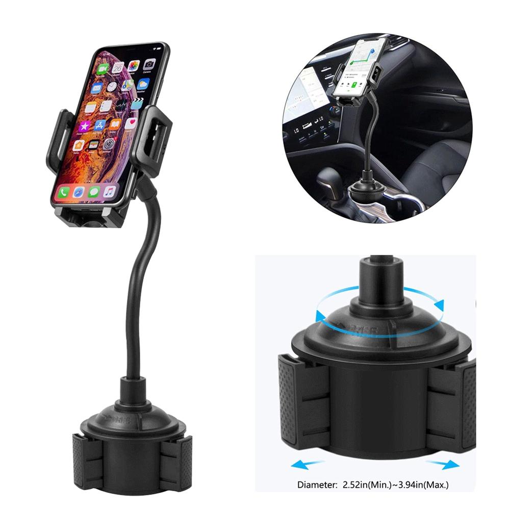 Car Cup Holder Phone Mount Flexible Gooseneck with 360° Adjustable Holder, Fits Phones up to 4.1” width, for Car SUV or Truck