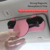 PU Leather Car Glasses Case Auto Sun Visor Glasses Holder Sunglasses Clip Card Ticket Holder Organizer Universal Car Accessories
