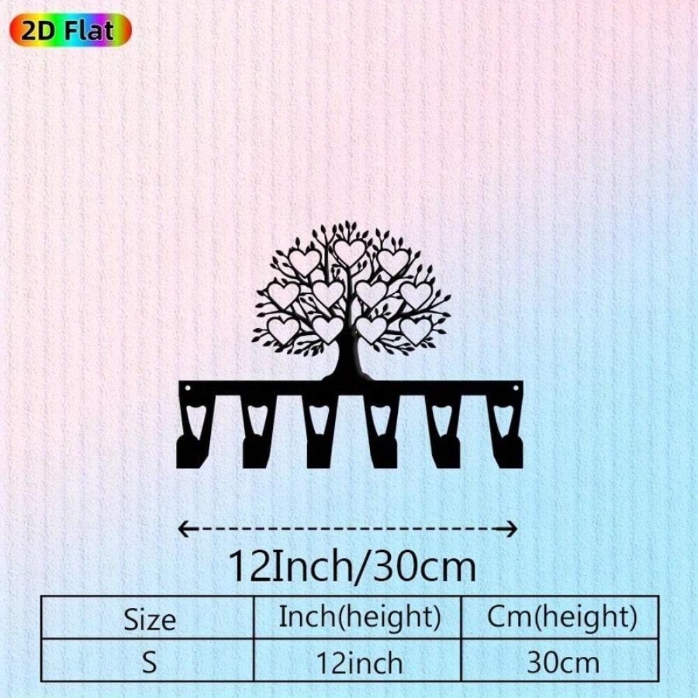 

Geometric Tree of Life Keychain Heavy Iron Wall Art with 6 Hooks Minimalist Gold Design Home Decor TY10250