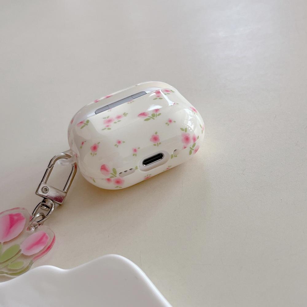 Early Spring Pink Flower Is Suitable for Airpodspro3rd Generation Bluetooth Protective Case 2nd Generation Apple 4th Generation Earphone Case