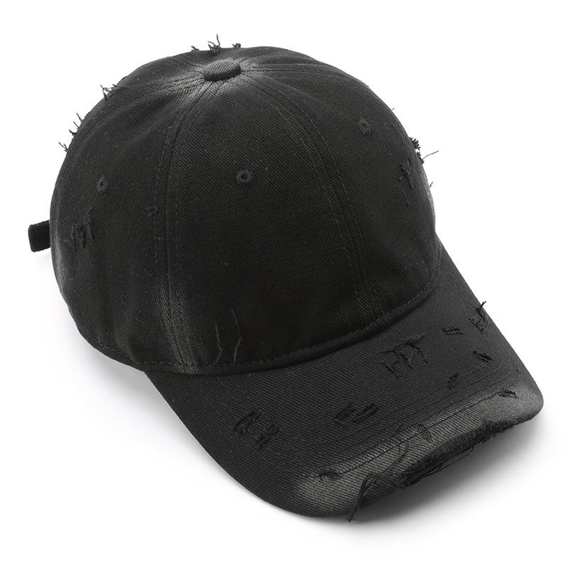 Men's washed solid-color baseball cap, suitable for outdoor activities, women's travel cap, sun-protective and shading cap