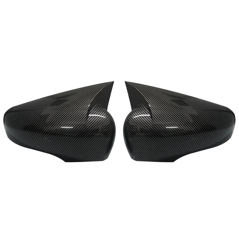 Glossy Black/Carbon Look Car Side Door Rearview Mirror Cover Cap For Renault Clio 4 Mk4 / Zoe / Captur 2012- Mirror Case