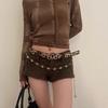 Trendy Leopard Snakeskin Women's Belt: Chic, Thin, Versatile Leather Accessory for a Spicy American Style