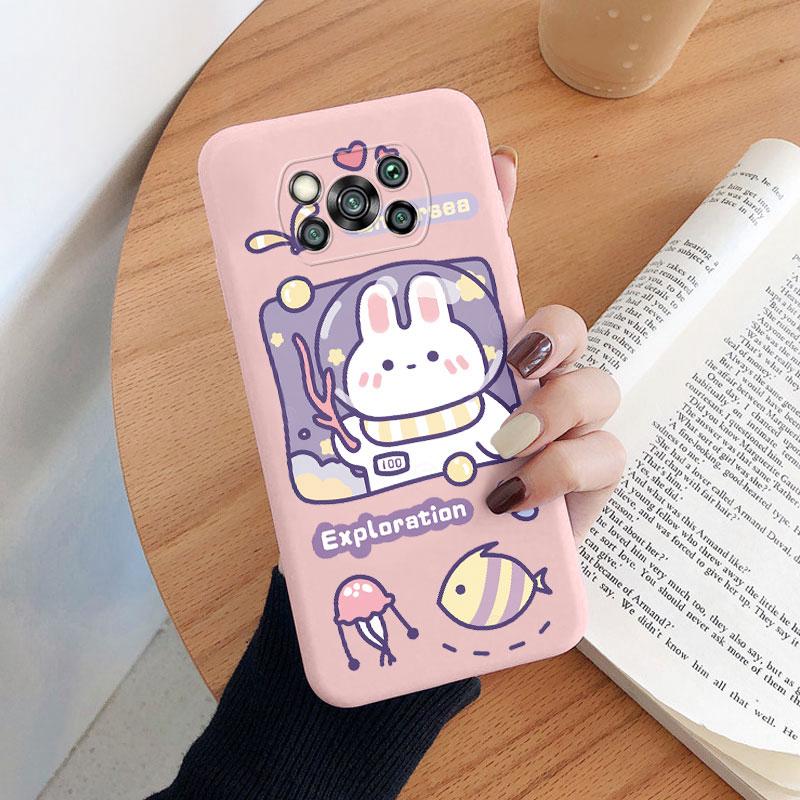 For Poco X3 Pro PocoX3 NFC Cover Cute Flower Phone Case For Xiaomi Poco X3 X 3 Fashion Dinosaur Silicone Bumper Soft TPU Coque