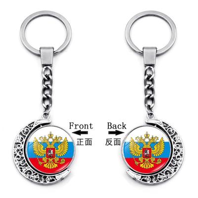 Pendant Keychain Bag Charm Double-sided Rotating Key Ring