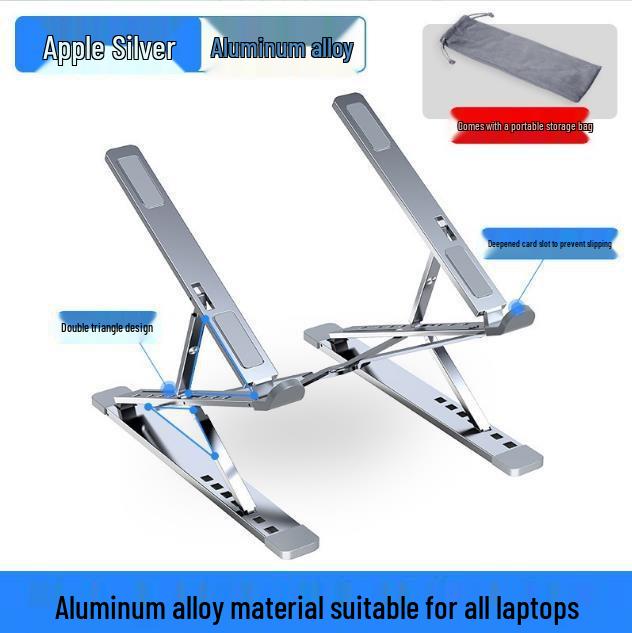 Aluminum Alloy Adjustable Laptop Stand with Dual-Layer Heat Dissipation