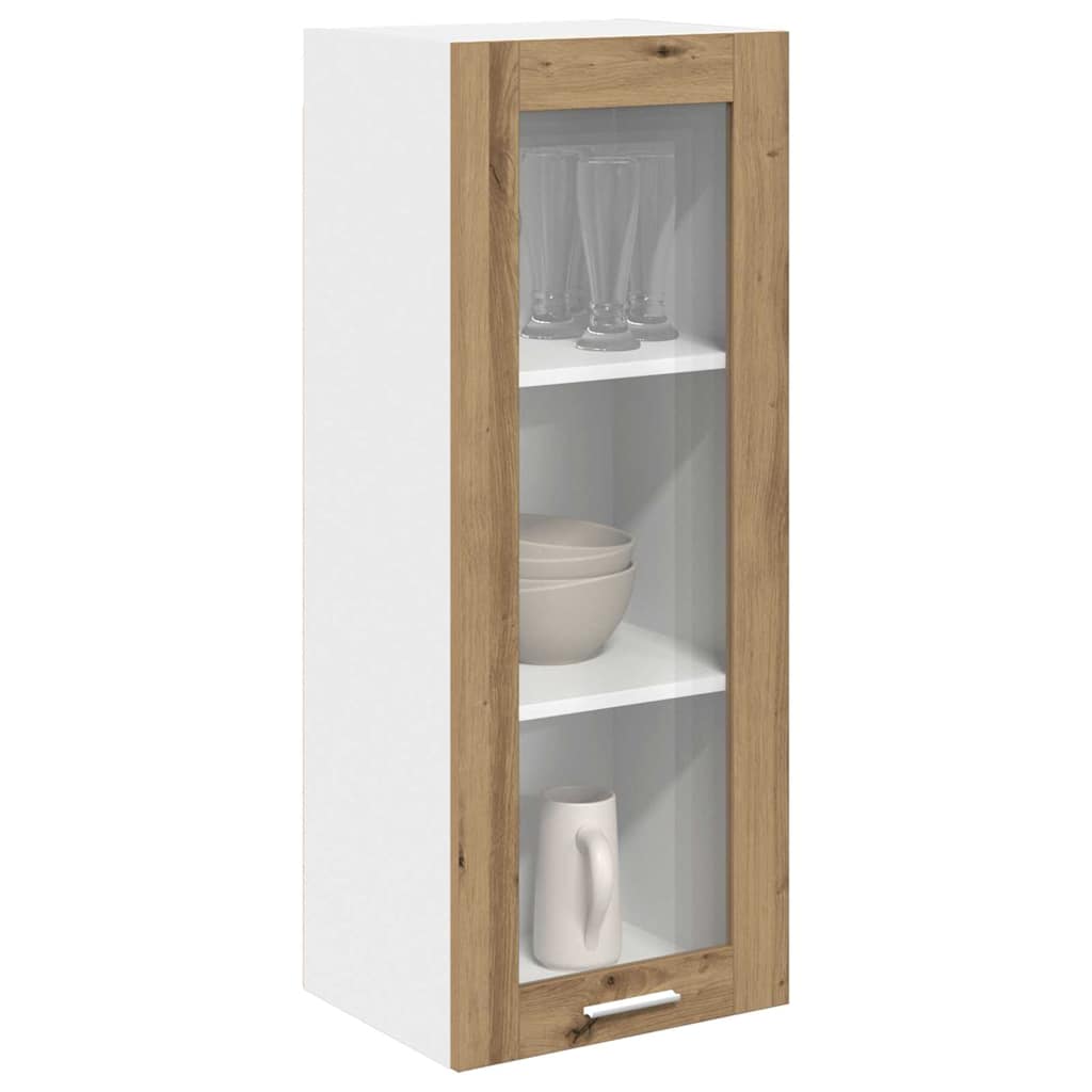 Artisan Oak Wall Mounted Cabinet 40 X 31 X 100 Cm Engineered Wood