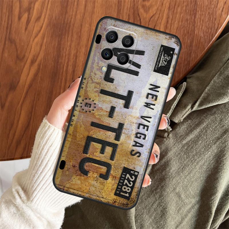 Retro License Plate Number Case For Samsung Galaxy M11 M21 M31 M35 M12 M13 M14 M15 M16 M36 M56 M53 M32 M52 M55 M34 M54