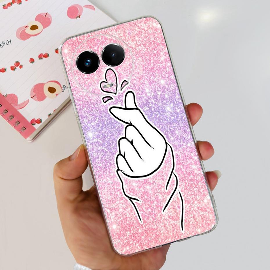 

Cute Silicon Case For Realme 11 5G 11X RMX3785 RMX3780 Fashion Black Rubber Soft Phone Bumper For Realme 11x Realme11 5G Funda Realme 11 5G
