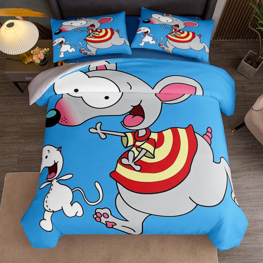 Toopy and Binoo Mouse Bedding Set Without Sheet King Queen Double Full Twin Single Size Bed Linen Set