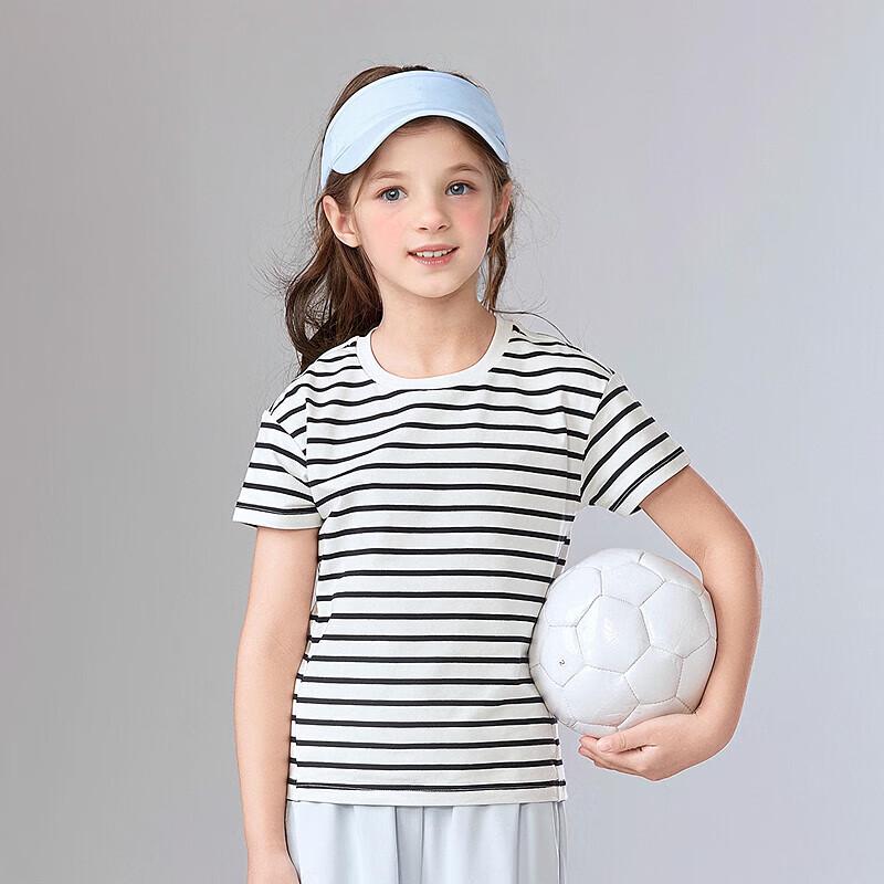 

Disa Girls Casual Striped Short Sleeve T-Shirt 100