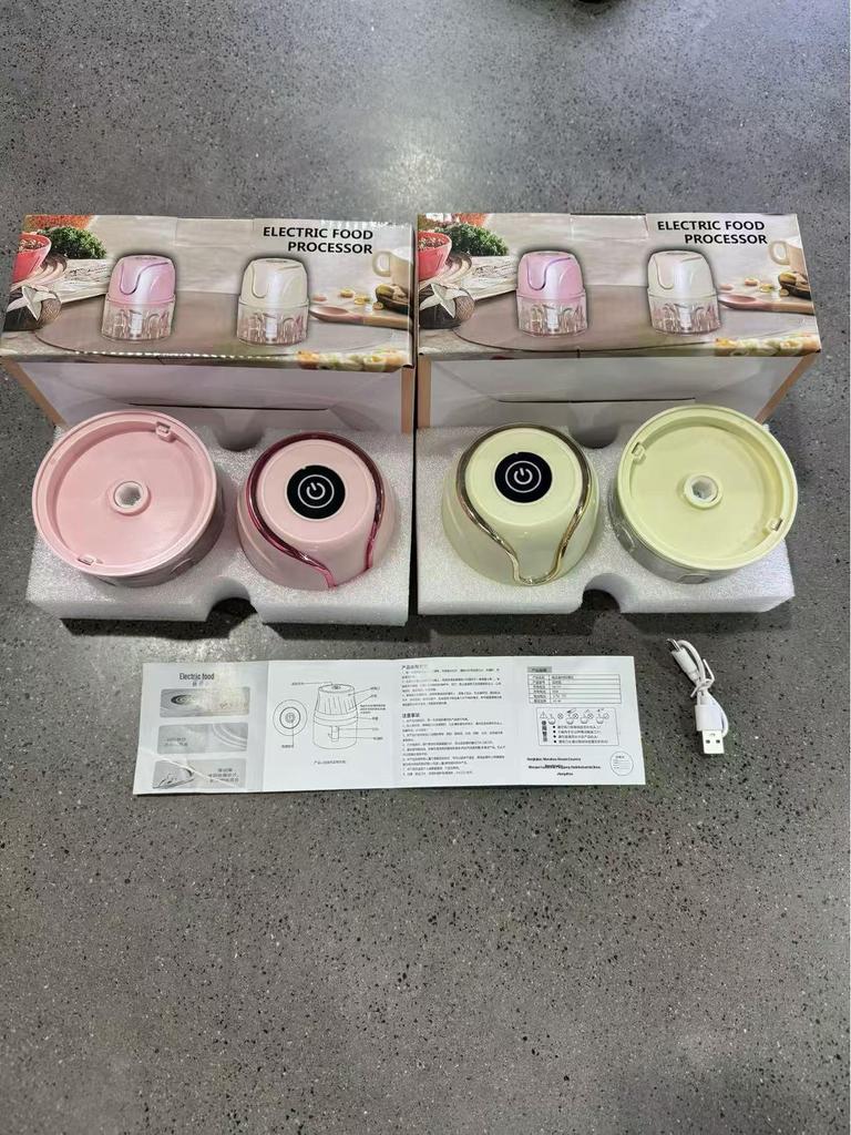 Compact Wireless Electric Garlic & Meat Grinder – Mini Food Processor for Home/Dorm Use