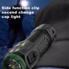 Linterna LED Mini Súper Brillante 5000LM Flash Explosivo Tres Ojos Antorcha Pequeña Luz con Pinza para Sombrero USB Pesca Exterior luz fuerte portátil