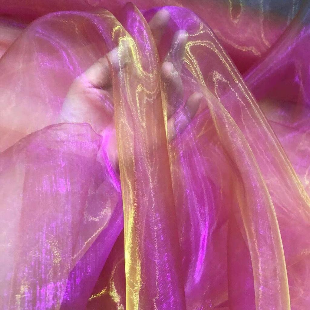 Gradient Organza Mesh Veil Skirt Fabric for Creative Decorations