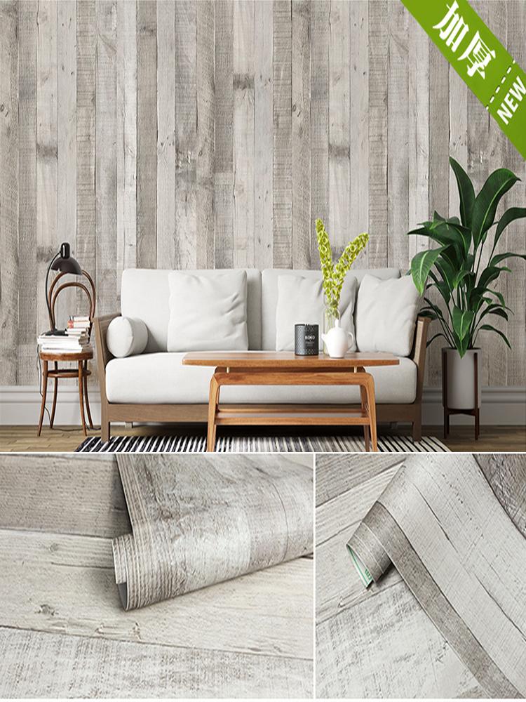 Blue Imitation Wood Furniture Waterproof Sticker Cabinet  Countertop Shelf Decoration Self-adhesive Vinyl Wood Grain Wallpaper