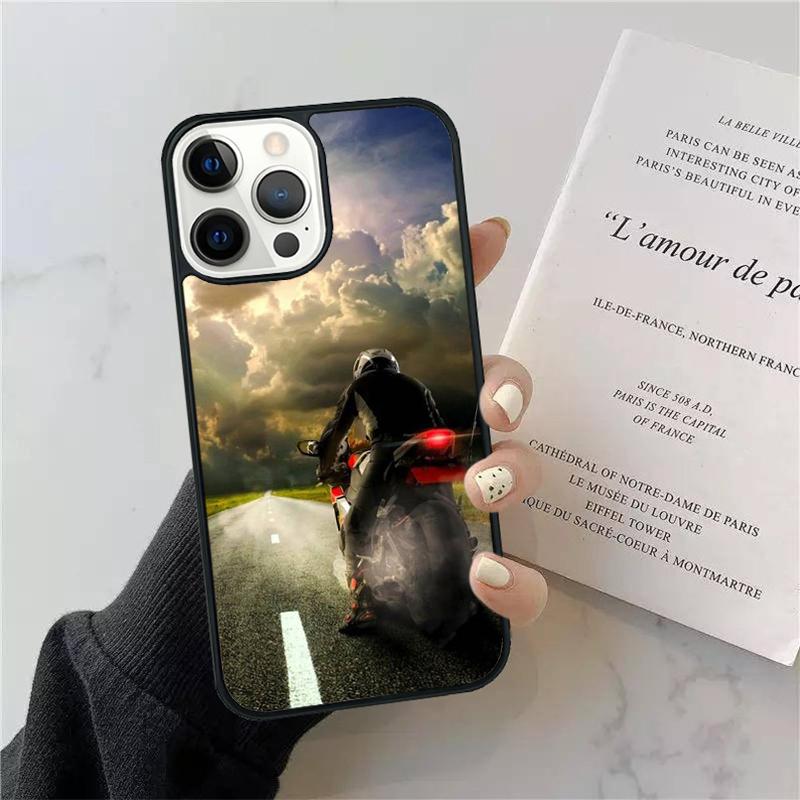 Motorcycle Heartbeat Phone Case For Apple iPhone 17 Air 11 Pro Max Plus SE2020 Coque For iPhone 17 Air 14 15 16 13 12 Max Cover