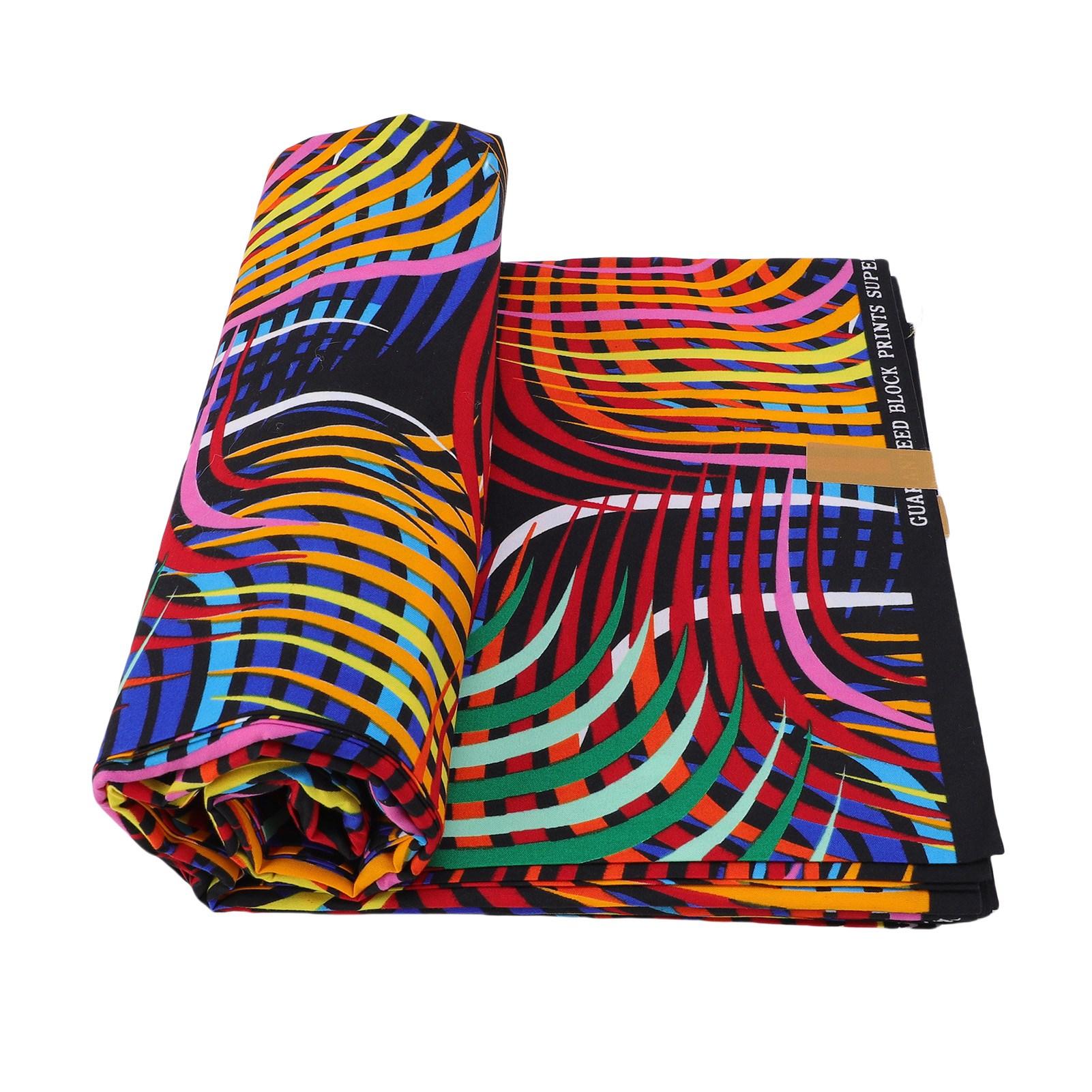 

6 ярдов ткани Анкара Мягкий полиэстер Принтованная восковая ткань для одежды Рукоделие Шитье