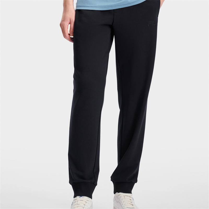 New FILA Knitted Sweatpants Men's Jet Black F11M438604FBK