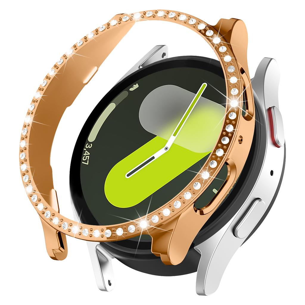 Diamond Case for Samsung Galaxy Watch 7 44mm 40mm Accessories Hard PC Hollow All Around Bumper Galaxy Watch 7 Cover for Women