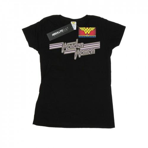 DC Comics Womens/Ladies Wonder Woman Lines Logo Cotton T-Shirt