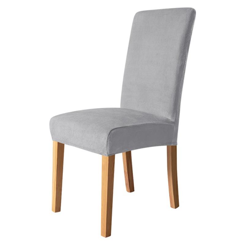 

Бархатный чехол для стула для столовой, эластичный эластичный плюшевый спандекс, чехол для обеденного стула, кухонный, свадебный, банкетный, домашний, чехлы для стульев 1 Piece