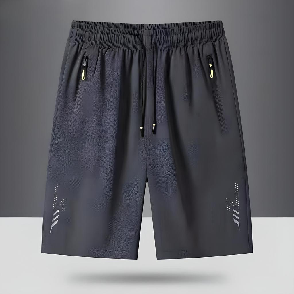 Einfarbige, schnelltrocknende Shorts für Herren, lässige, leicht elastische Shorts mit Kordelzug, geeignet für den Sommer