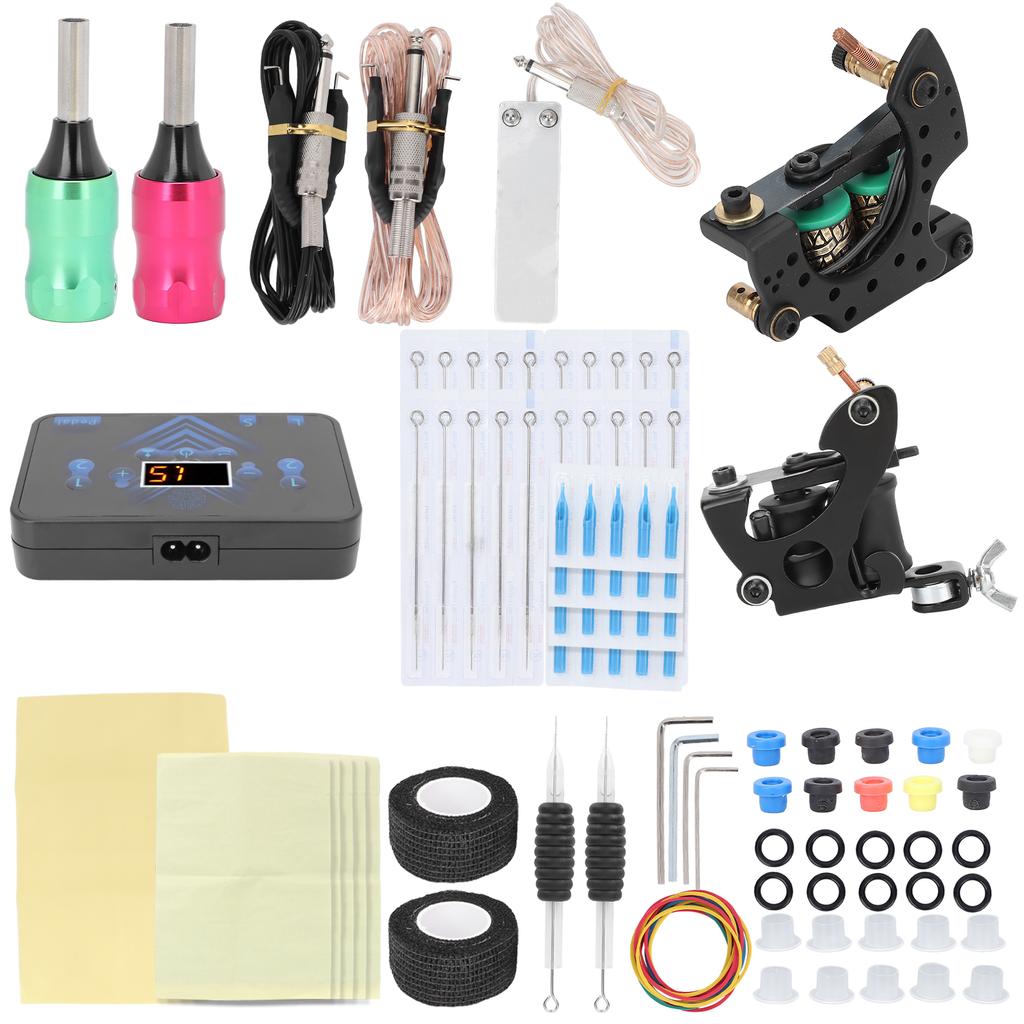 Tattoo Machine Kit Shader Liner Tattoo Coil Machine Tattoo Power Supply Complete Tattoo Tools