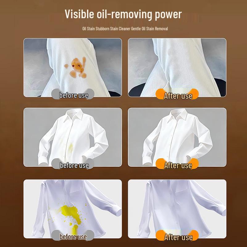 White Clothes Degreaser & Stain Remover: Biological Enzyme Detergent for Yellowing and Oil Stains