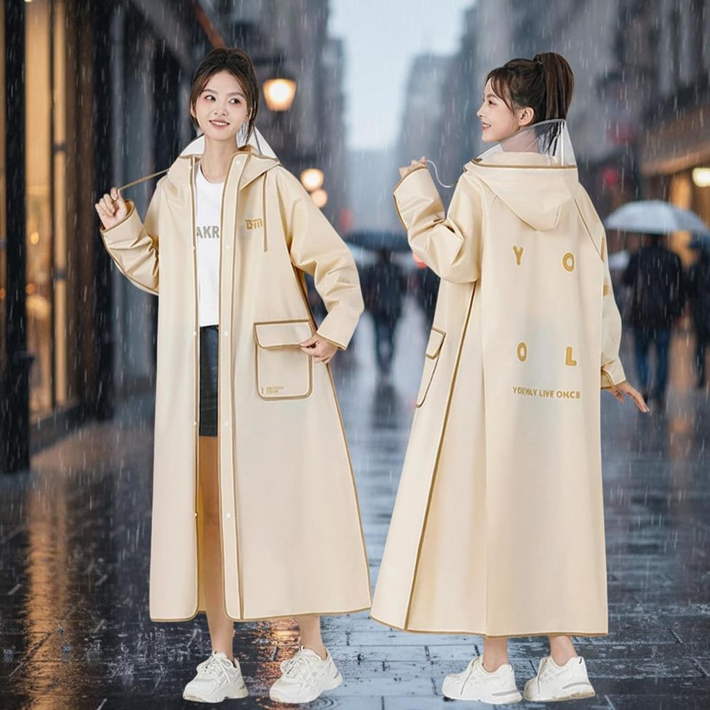 [Alaiyaky] Raincoat, Rain Suit, Long Length, Rain Wear, Rain Coat,