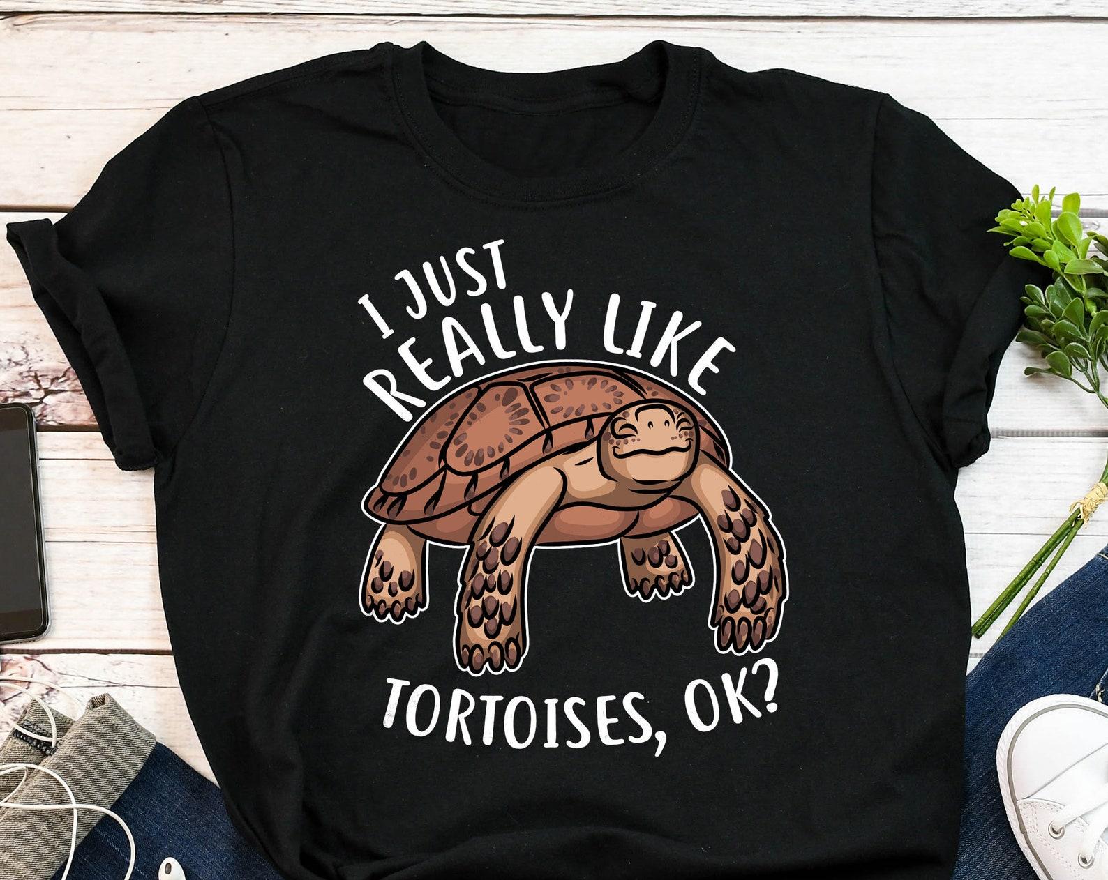 Tortoise Shirt, , Pet Reptile Tshirt, Turtle Lover Gift, Sulcata Tortoise, Funny Animal T-Shirt, Cute Graphic Tee, Tops, Mom, Dad 100