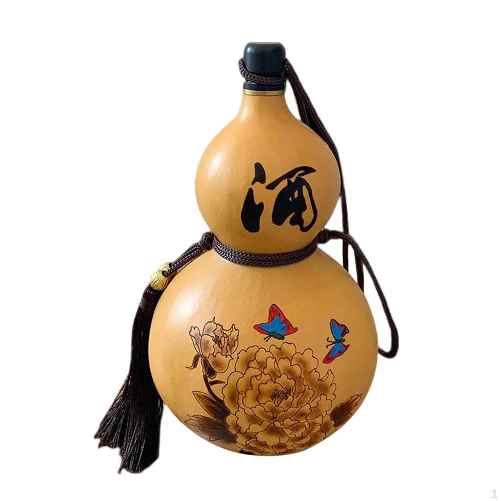 150ml Gourd Water Bottle Drink with Lid Desktop Decoration Kettle Photography Props Pendant