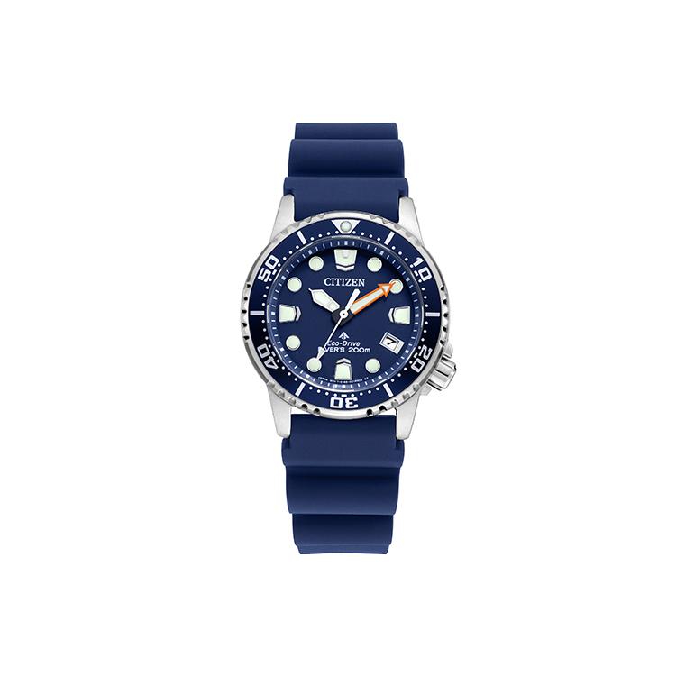 Citizen Sky Eagle Collection Light Powered Quartz Movement Rubber PU Strap Watch Unisex Blue Dial EO2021-05L