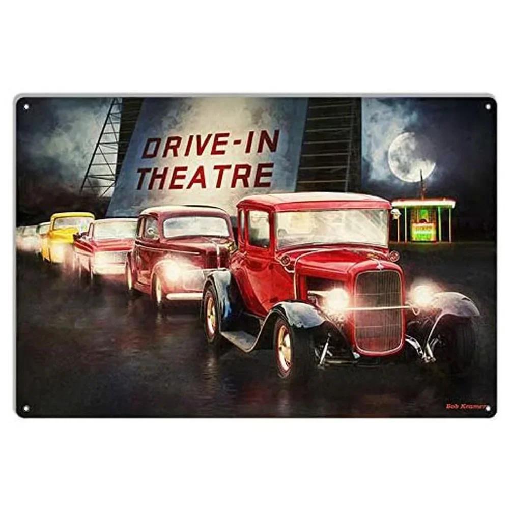 Vintage Car Metal Tin Signs Benz Mustang Posters Plate Wall Decor for Garage Bars Man Cave Cafe Clubs Retro Posters Plaque