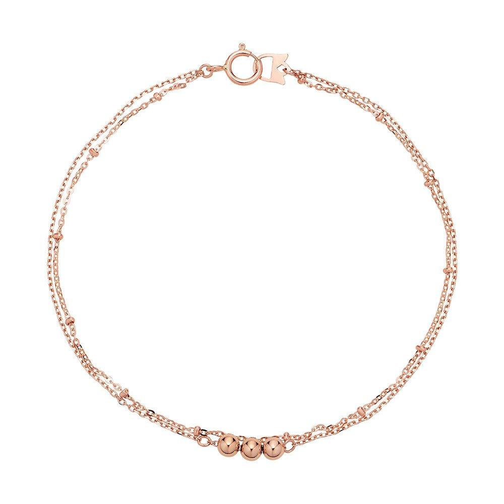 14K Gold Bracelet Chain Three