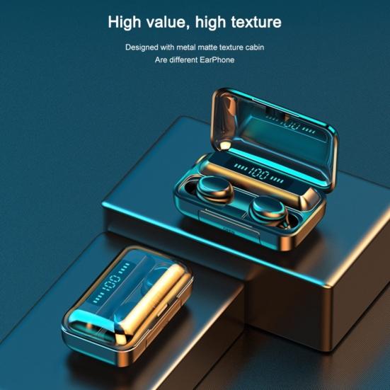 F9-5 Smart Touch Wireless Bluetooth-compatible 5.0 9D Stereo Sport Earphone for Phones