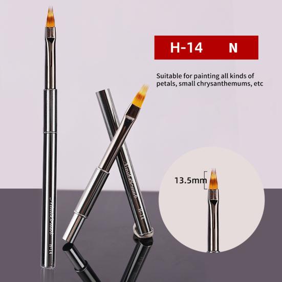 Nail Art Pen Easy To Use Apply Smoothly Metal Magnetic Body Brass Pen Bucket Flexible Bristles Manicure Art Wear-resistant Nail Art Constructor Pen